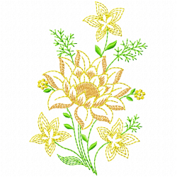 Flowers And Tree Embroidery Design 7 Flowers And Tree Embroidery Design 7